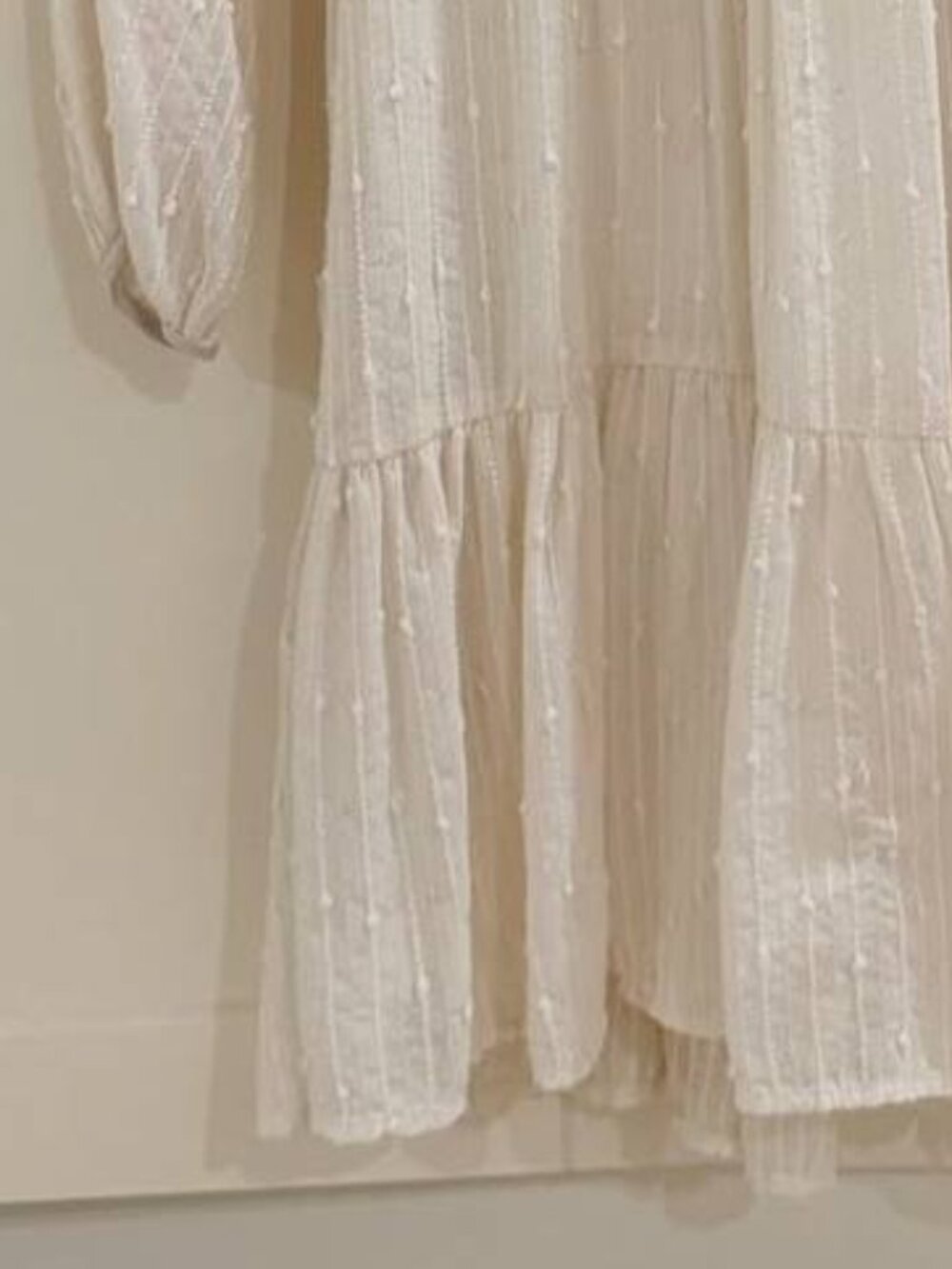 White Long Sleeve Mini Dress - Picture 3 of 3